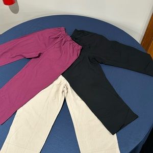 3 pair of capri wide leg pants